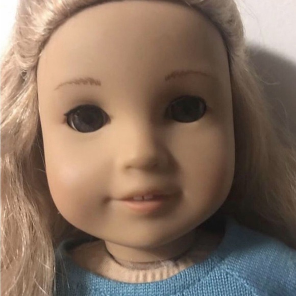 American Girl Doll in Blue Outfit with Blonde Hair - Picture 2 of 5